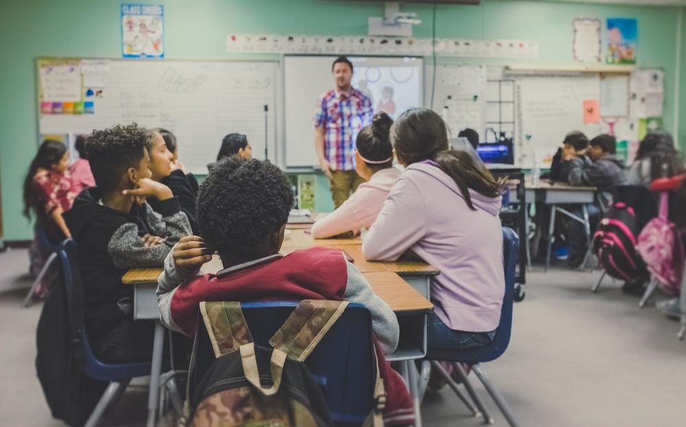 classroom with teacher