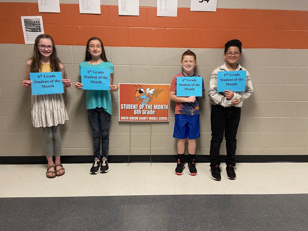 6th Grade Students of the Month